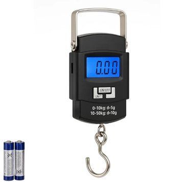 WL-1477/R42992 Безмін електронний 0~50кг (2шт*АААА батарейки не вх. в комплект) 10*6см Stenson 00-00019148 фото