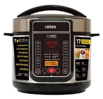 Мультиварка-скороварка REPC 75-B 17пр.900W Rotex # 00-00004360 фото