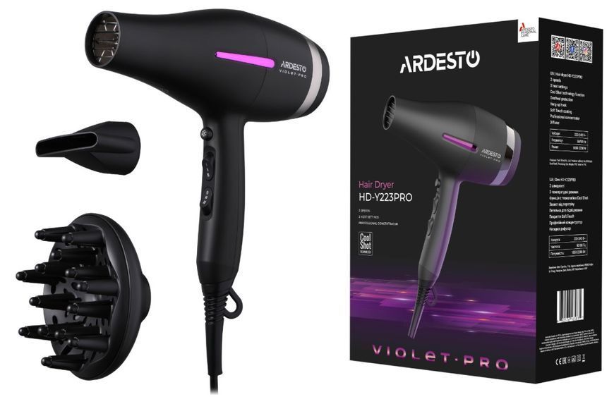 Фен HD-Y223Pro 1850-2200Вт Ardesto # 00-00014723 фото