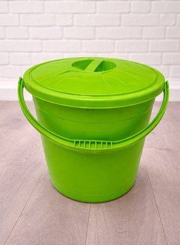 Відро з кришкою 12л салатове R-plastic 00-00001074 фото