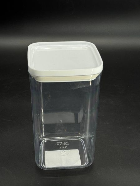 Ємкість для сипучих з білою кришкою 1,2л R plastic 00-00019274 фото