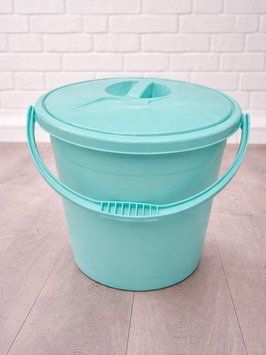 Відро з кришкою 12л м'ята R-plastic 00-00014825 фото