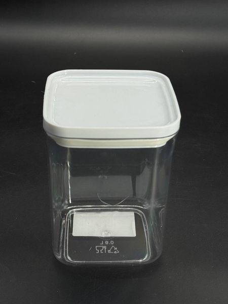 Ємкість для сипучих з білою кришкою 0,9л R plastic 00-00019273 фото