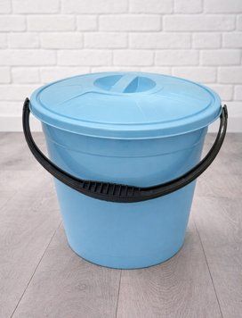 Відро з кришкою 15л блакитне R plastic 00-00013541 фото